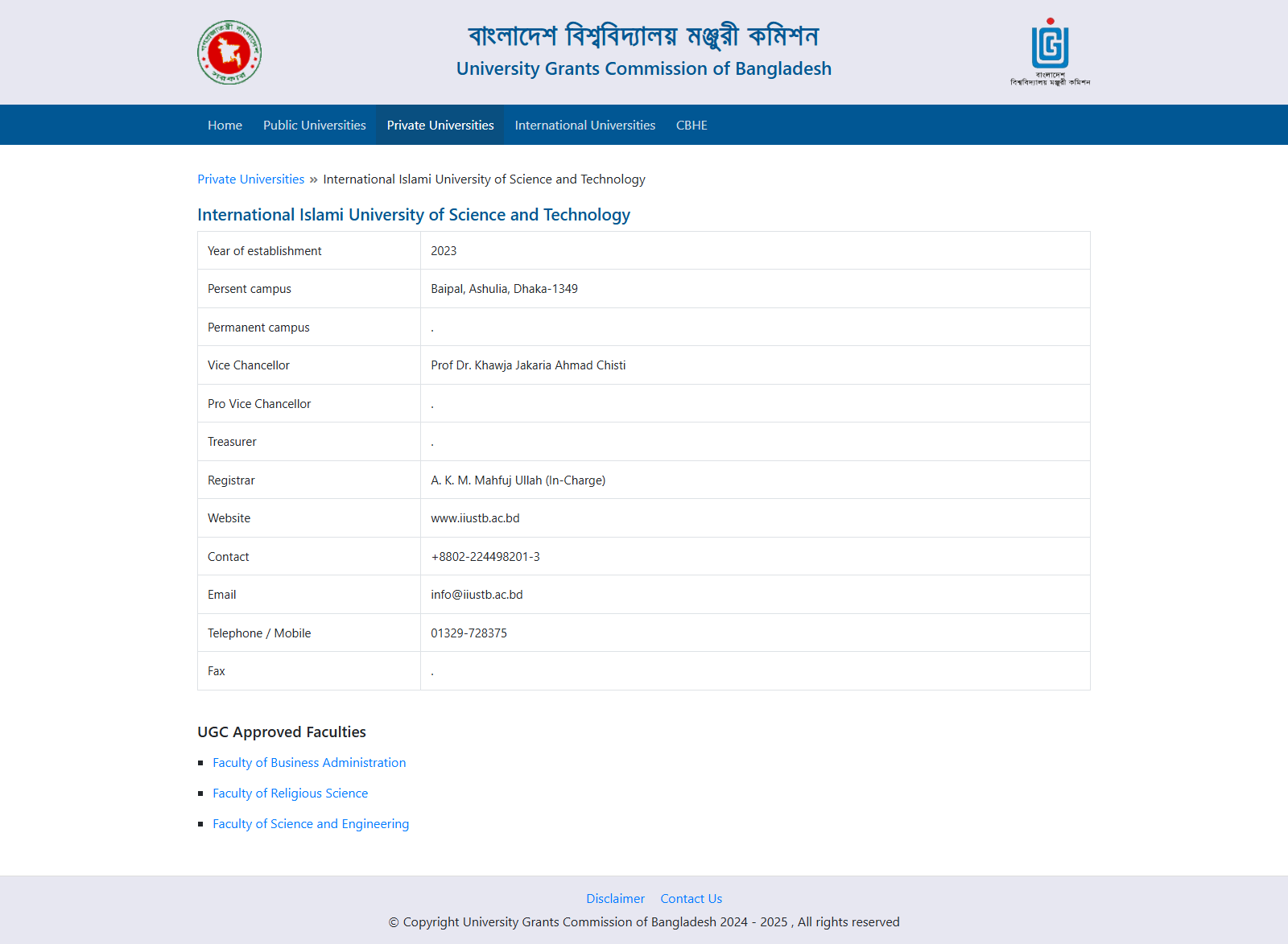 Academic Calendar